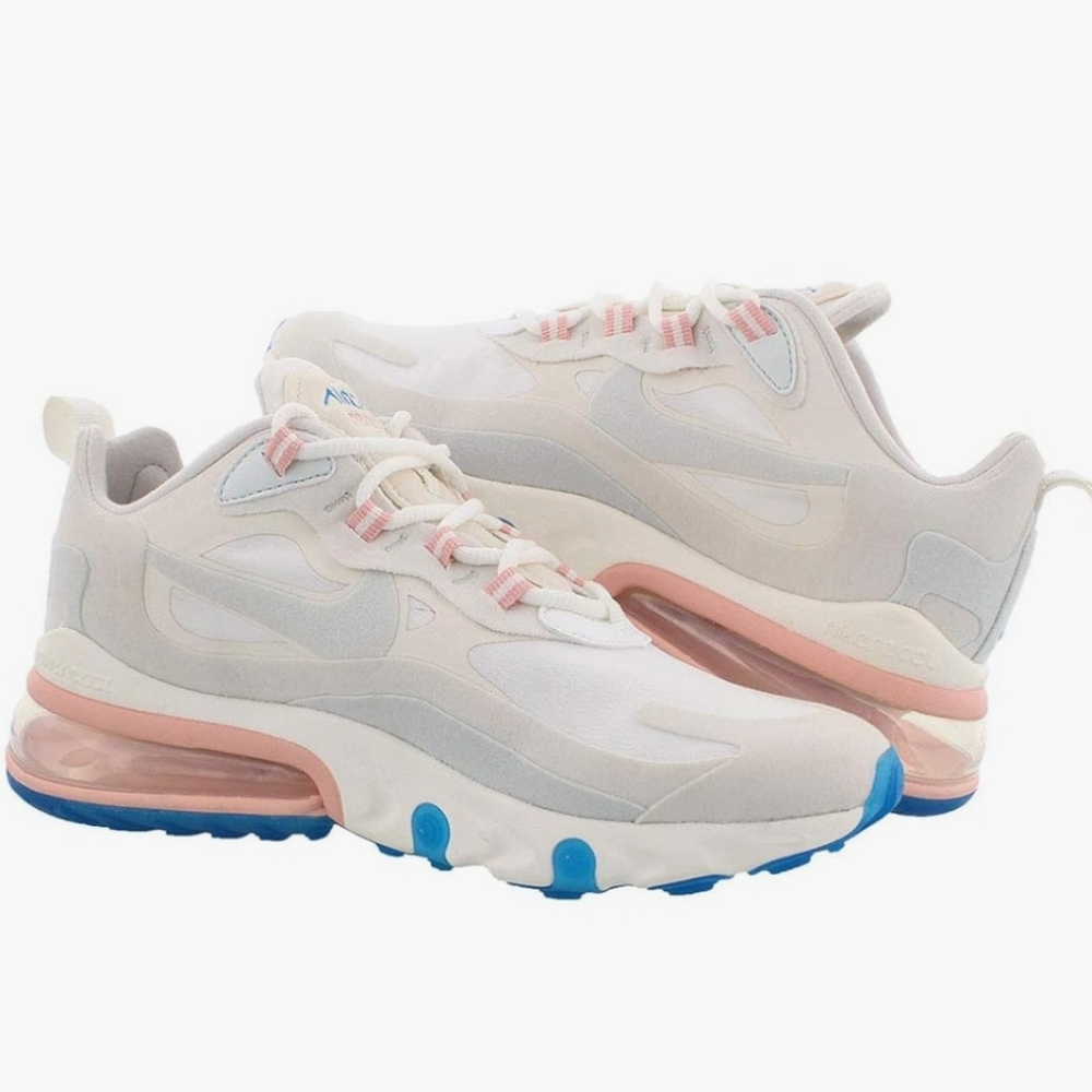 Nike Women's Cream and Pink Sneakers